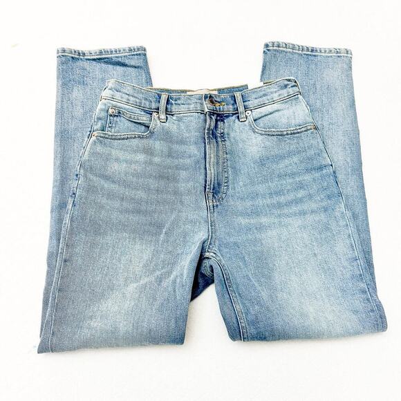 Everlane The Way High Slim Light Wash Denim Jeans Zip Fly Size 27 Crop - Picture 4 of 9